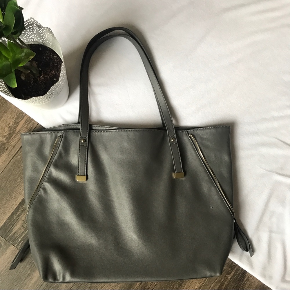 Grey Two in One Tote Bag
